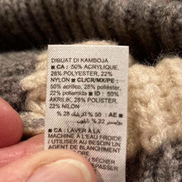 Old Navy NWOT Tan and Gray Knit Hat - Picture 6 of 6